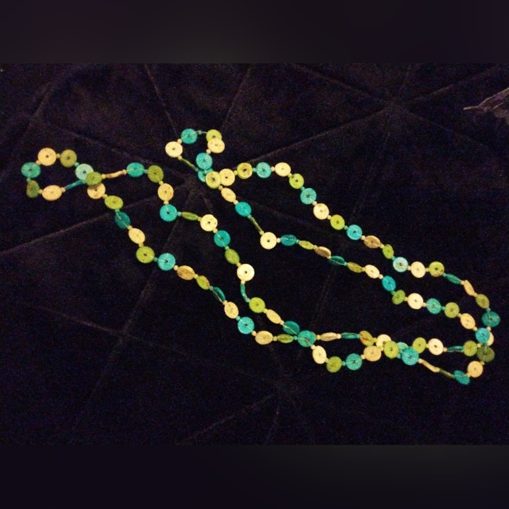 Vintage Button Strand Necklace